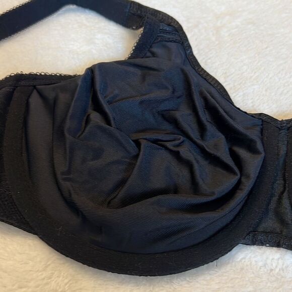 Wacoal Midnight Black Lace Bra Size 36DDD (F) - Picture 10 of 15